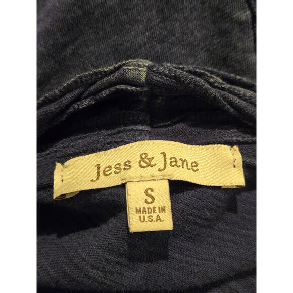 Jess & Jane Navy Mineral Wash Contrast Grooved Stitching Cardigan Jacket, SMALL - Picture 6 of 6